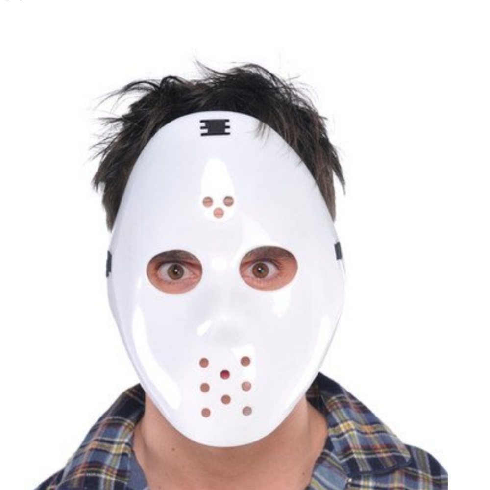 🎃 Halloween MASK White Plastic Hockey Mask Costume - Jason Voorhees